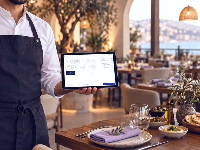 Tablet: Stock on the shop floor, and orders at the table.